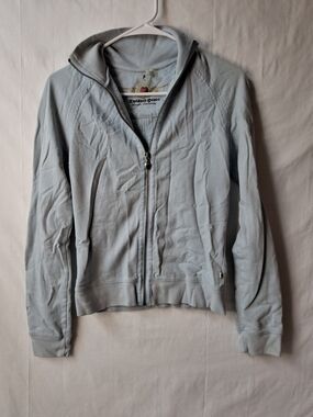 TWISTED HEART Womans Light Blue Zip-Up Hoodie